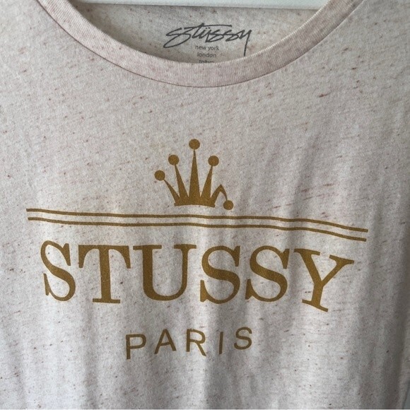 Stussy “PARIS” Oatmeal Tee - Picture 3 of 4